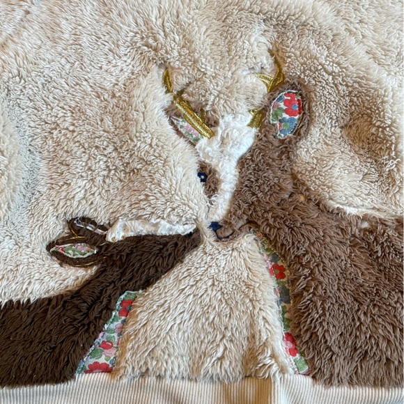 SOLD Mini Boden | Fuzzy Hoodie Dear Appliqué Sweater | 110cm 4-5 years - Picture 4 of 8